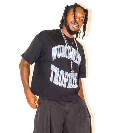 World Wide Trophies Cropped Tee (Black)
