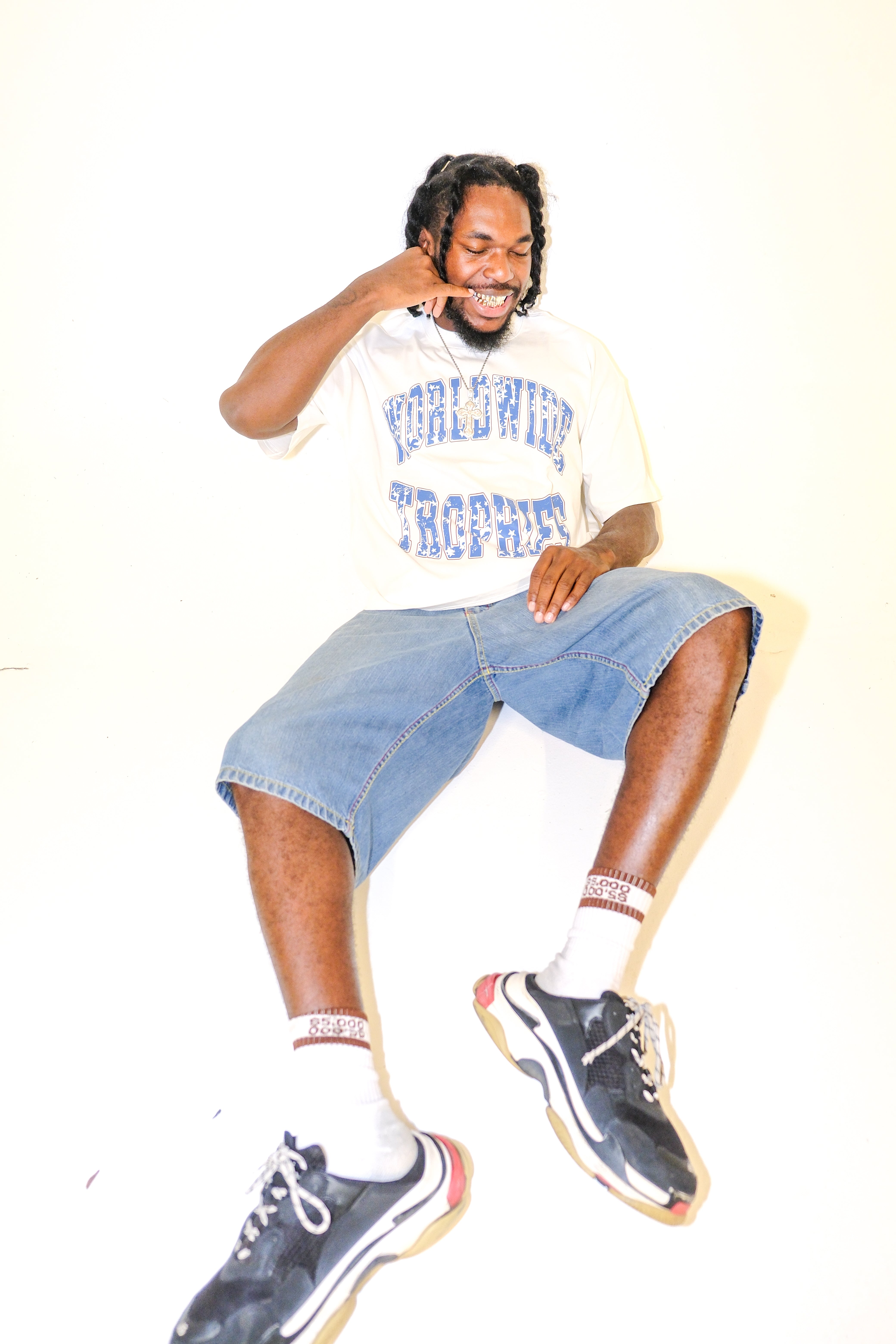 World Wide Trophies Cropped Tee (White)