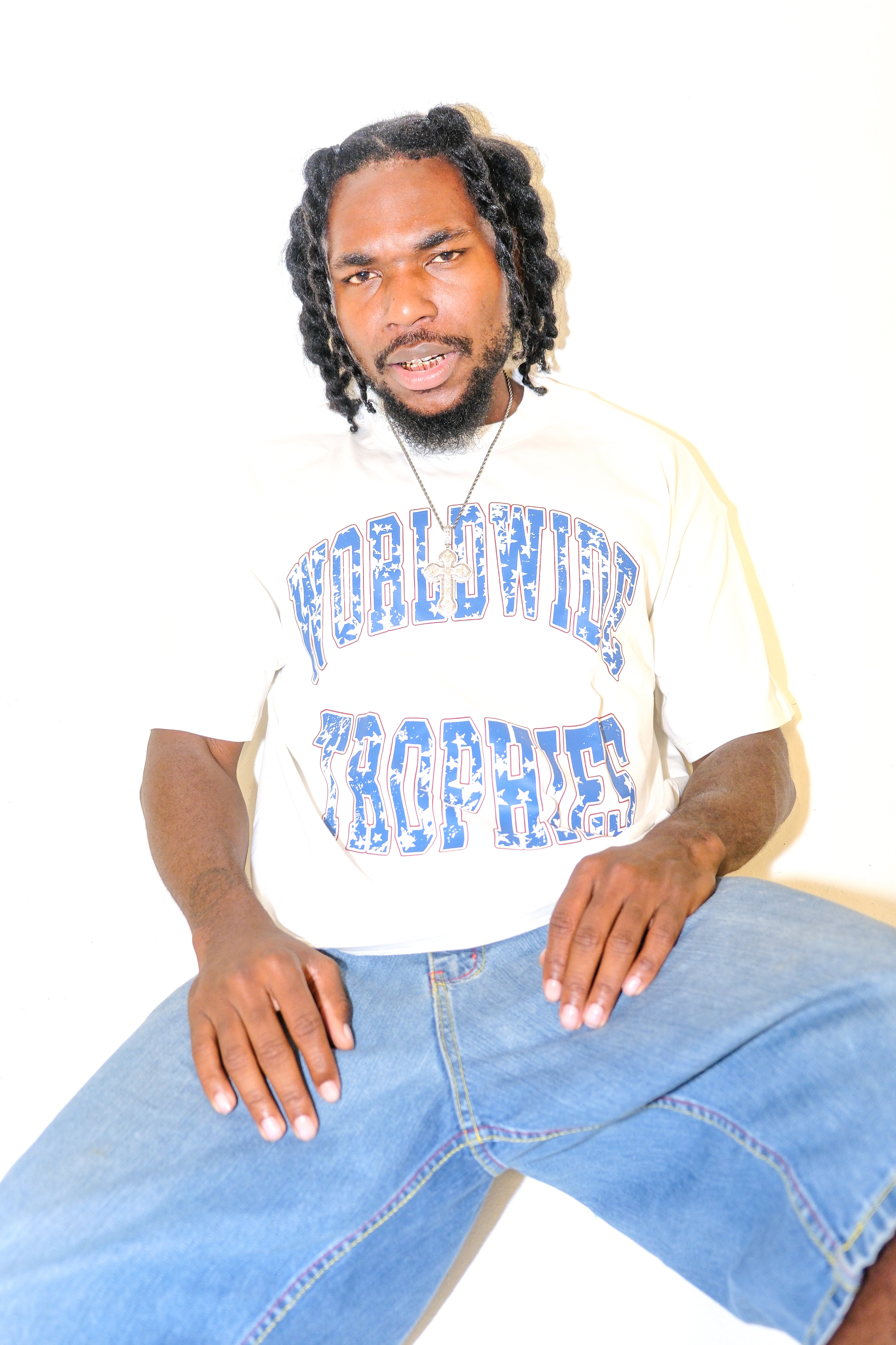 World Wide Trophies Cropped Tee (White)