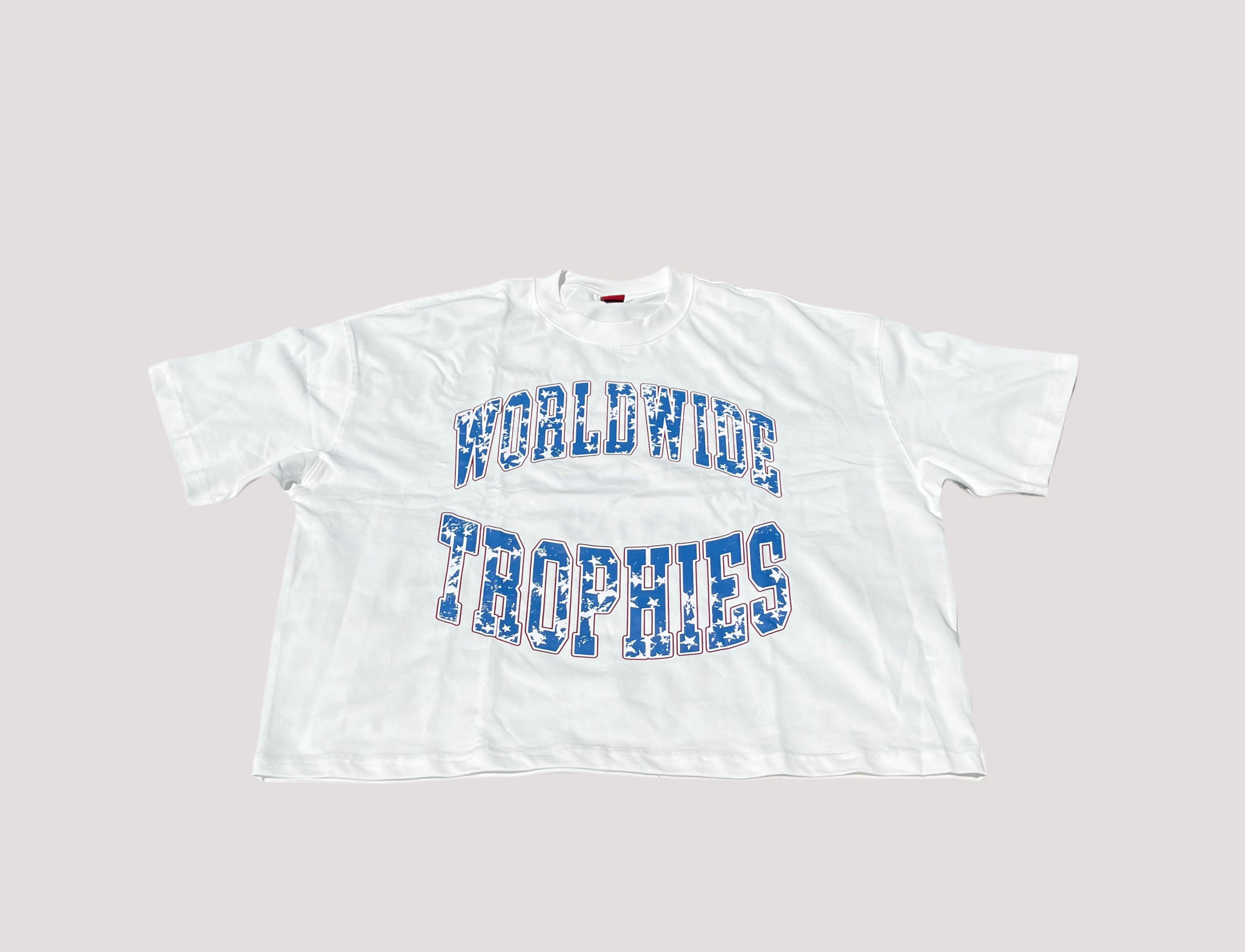 World Wide Trophies Cropped Tee (White)