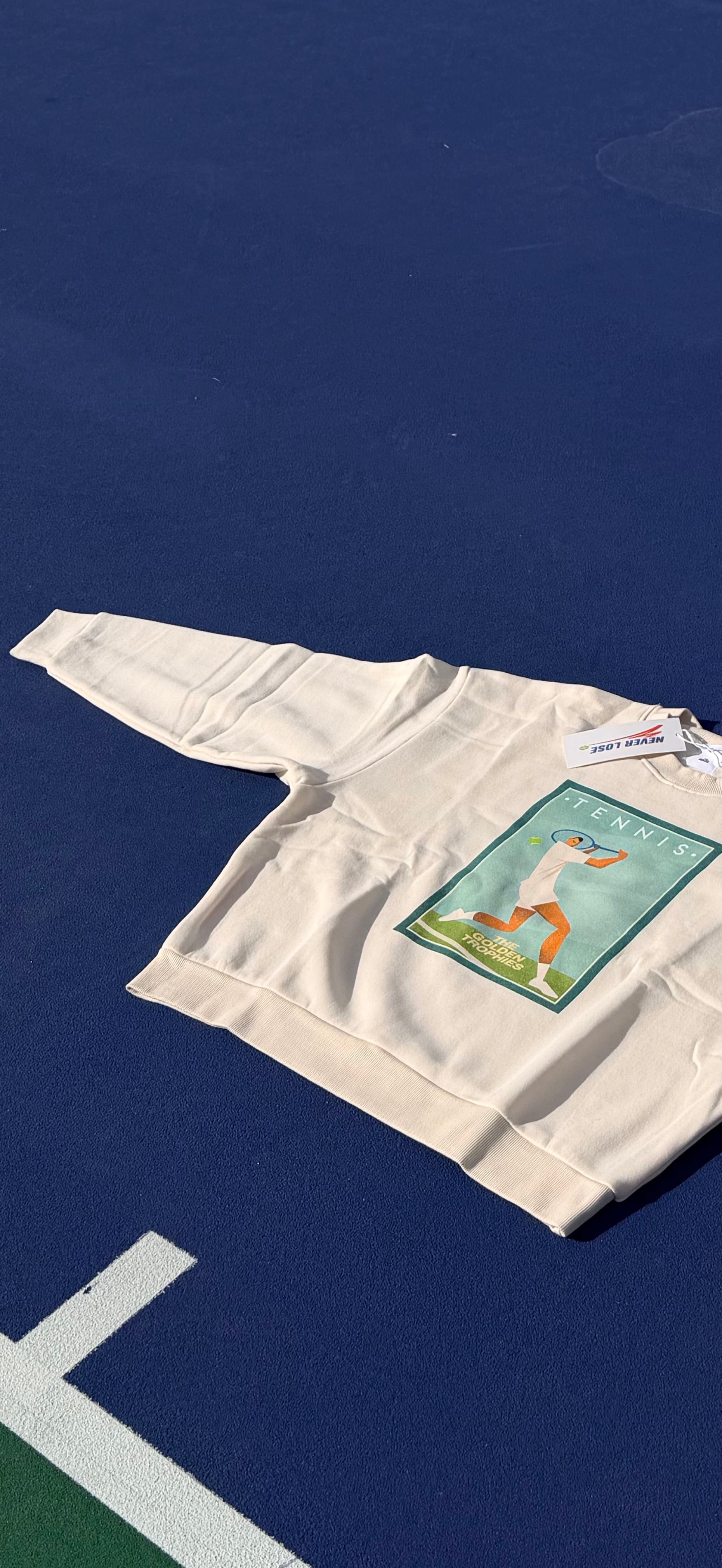 Tennis Player Fleece Crewneck Sweatshirt