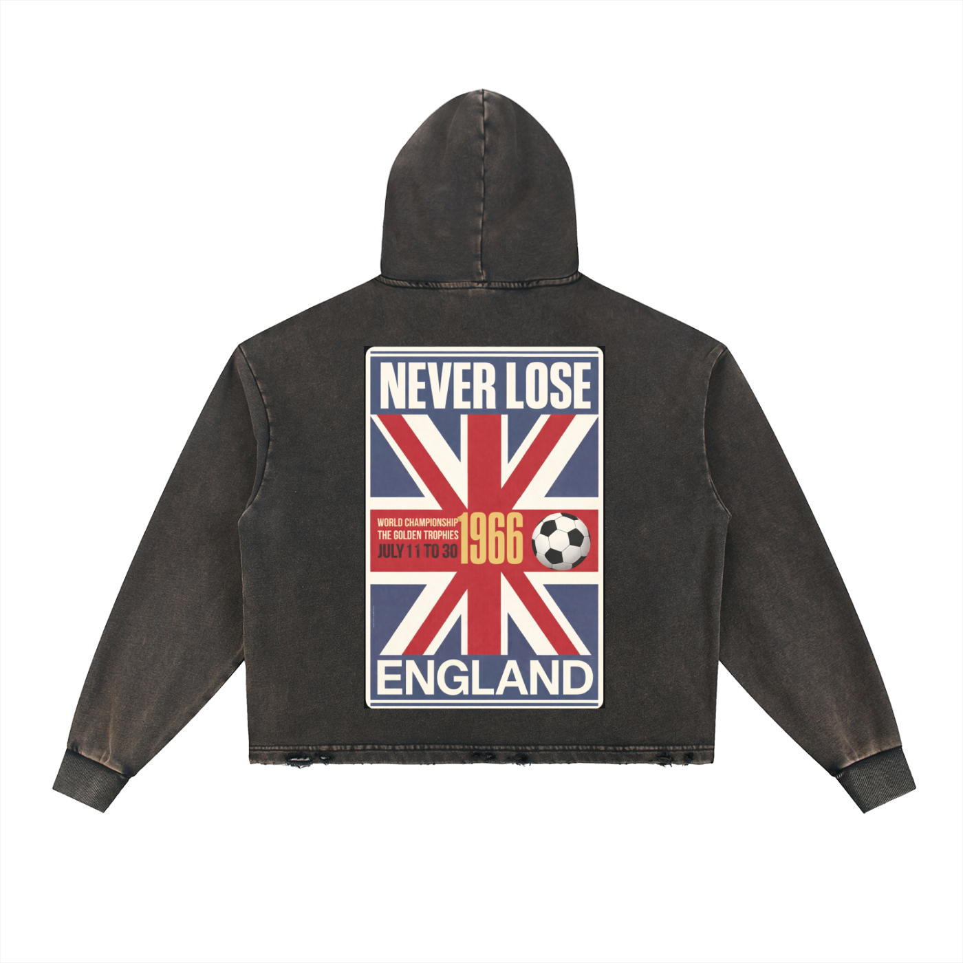 Vintage Washed Never Lose England Hoodie