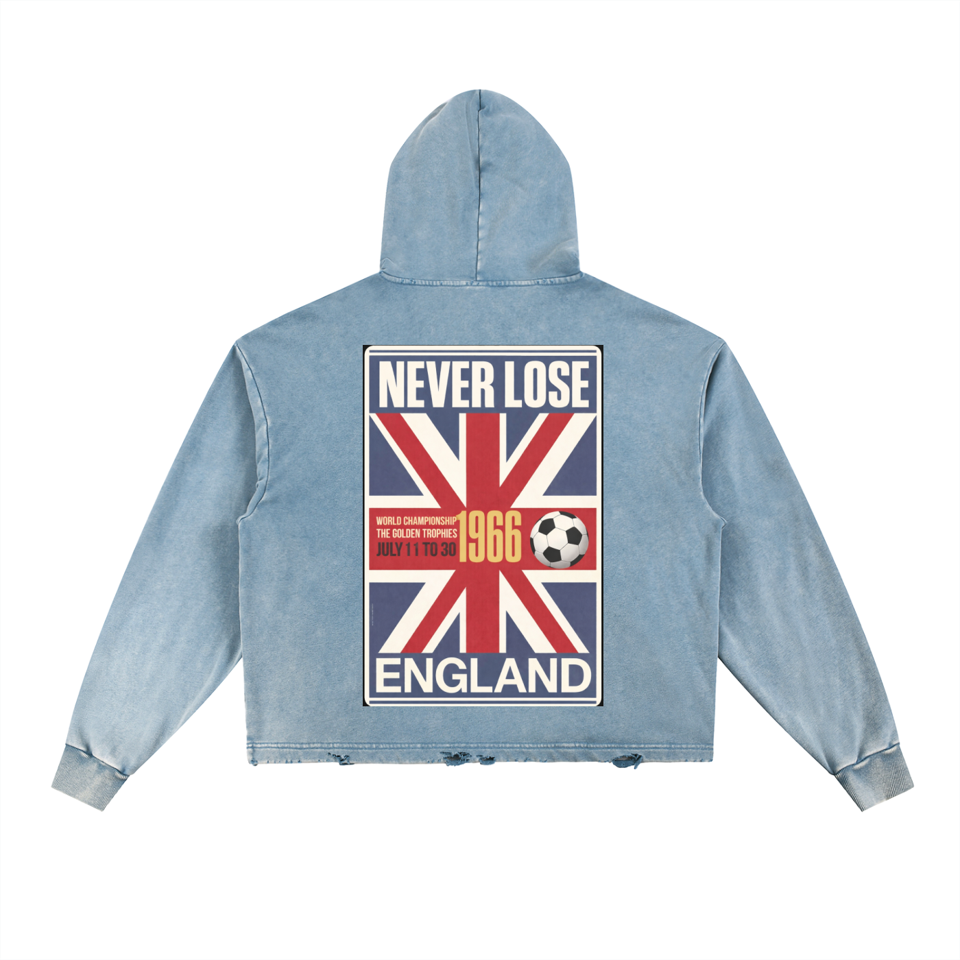 Vintage Washed Never Lose England Hoodie